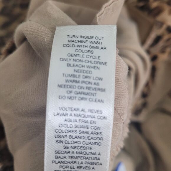 Chico's size 3 pants corduroy studs pockets straight zip button animal print - Picture 13 of 15